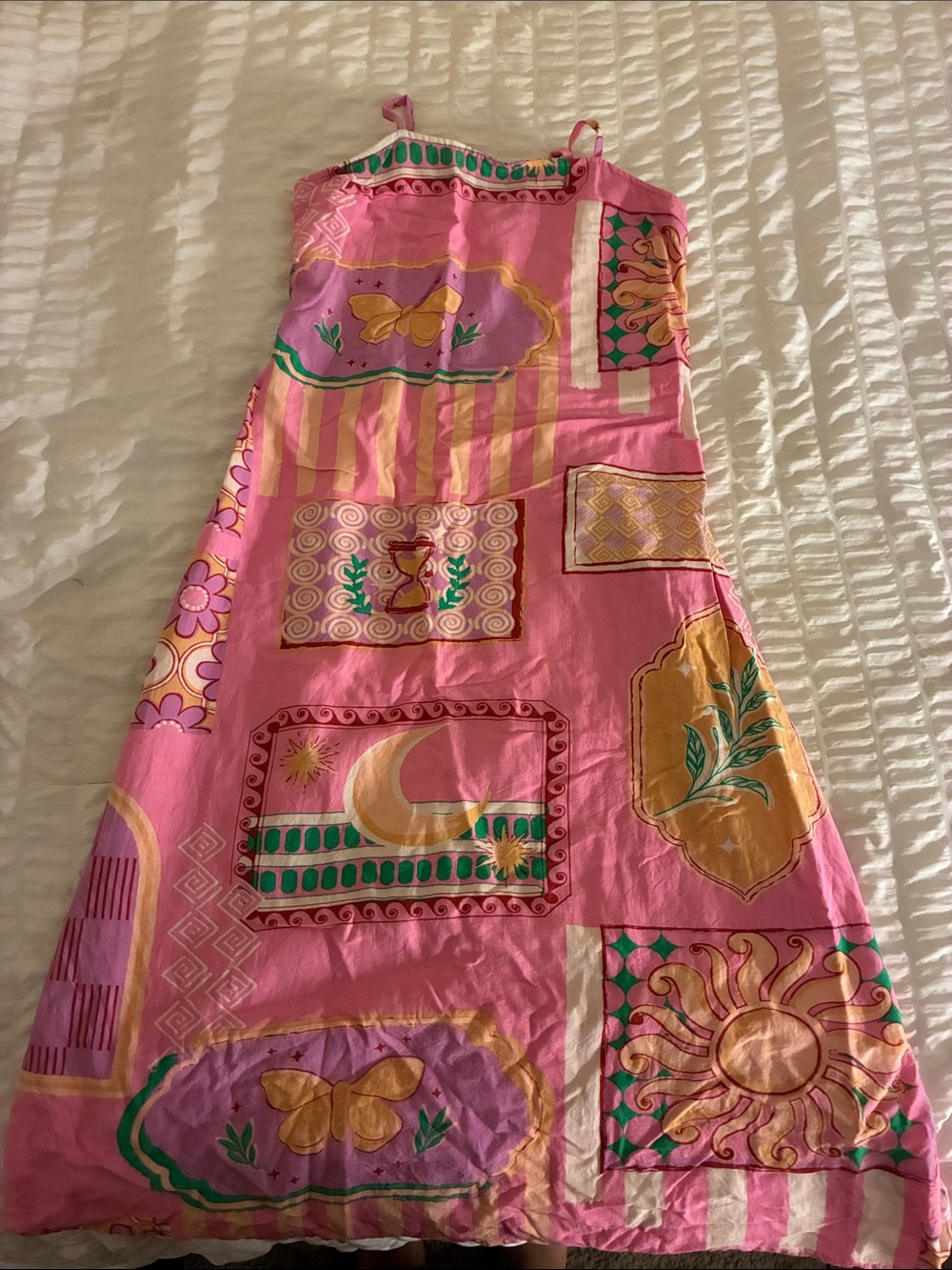 Pink Patchwork Print Sundress